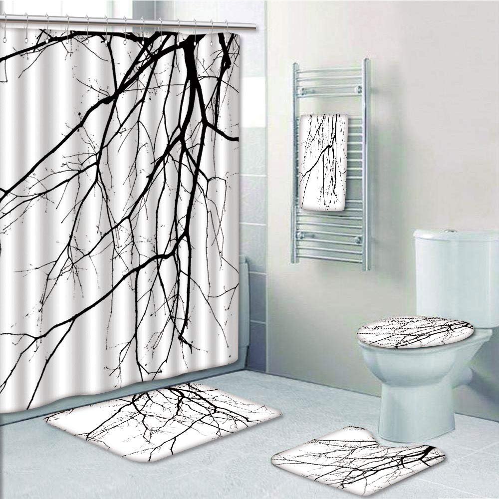 PRTAU Macro Leafless Winter Tree Branches Idyllic Twigs of Oak Nature 5