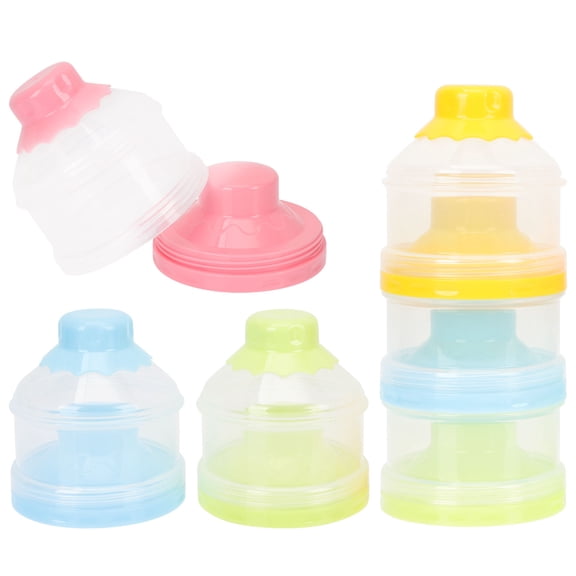 LOLIPPYY 2-Pack Formula Powder Dispensers in Assorted Colors, Easy to Clean PP Storage Containers