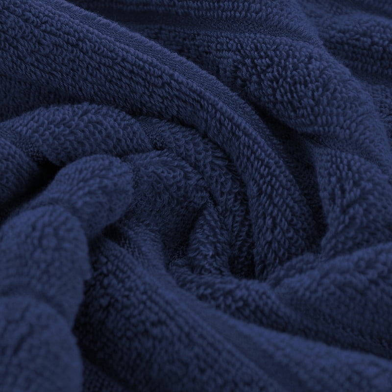 JML Blue Bath Towel Set of 8 Pieces - Cotton Blend Highly Absorbent Towels for Bathroom, 2 Soft Bath Towels, 2 Hand Towels, 4 Washcloths