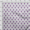 thumbnail image 3 of oneOone Cotton Poplin Purple Fabric Ikat Dress Material Fabric Print Fabric By The Yard 56 Inch Wide, 3 of 6