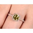 thumbnail image 2 of 7mm Cushion Cut 10k Rose Gold 2.05 Carat Champagne Diamond Moissanite Engagement Ring, 2 of 6