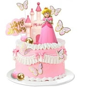 Princess Peach doll cake topper 5.9" inch - Princess Peach Figure -Princess Peach birthday decorations Action Figures Adult Kids Figure Gift