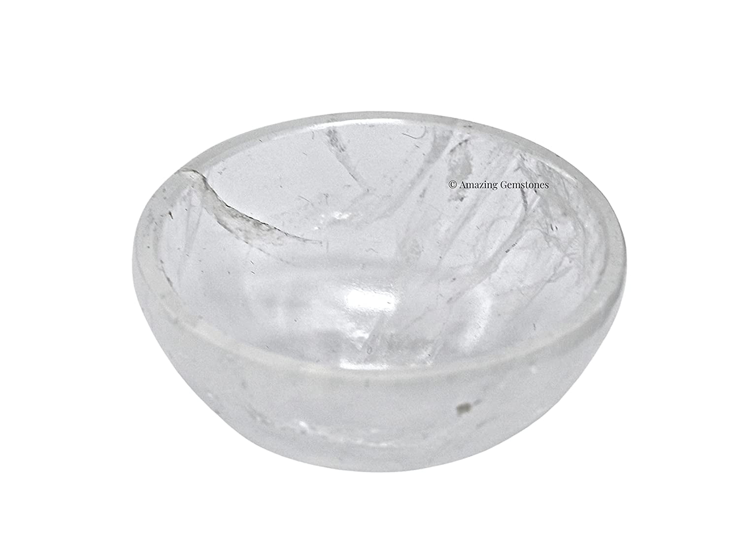 Clear Quartz Crystal Bowl 2" Inch Gemstone Bowl for Altar Offering Bowl