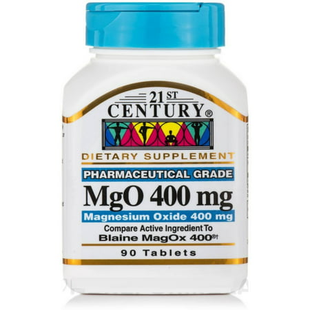 21st Century oxyde de magnésium Comprimés de 400 mg, 90 Ea