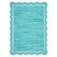 thumbnail image 2 of Washable Living Room Rug 8x10 Large Modern Scalloped Area Rugs with Non-Slip Backing, Stain-Resistant Foldable Floor Mat, Contemporary Low Pile Indoor Carpet for Bedroom, Office, Beige, 2 of 9