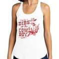 thumbnail image 2 of Dibs On The Cowboy Tank Top Fitted Racerback Women's X-Large White, 2 of 5