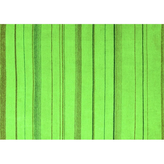 Ahgly Company Indoor Rectangle Solid Green Modern Area Rugs, 8' x 10'