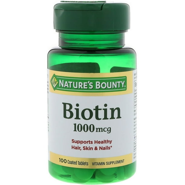 Nature's Bounty Biotin 1000 mcg Vitamin Supplement Tablets 100 Each ...
