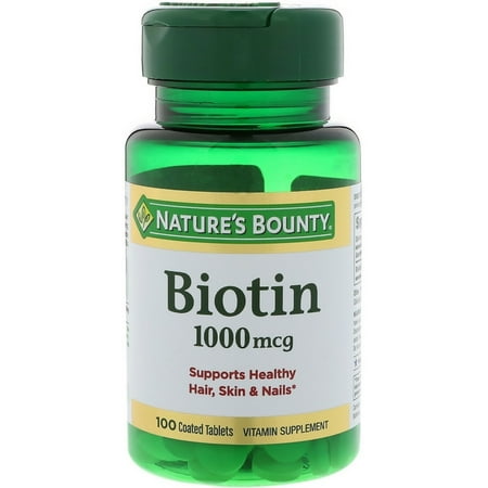 Nature's Bounty Biotin 1000 mcg Vitamin Supplement Tablets 100