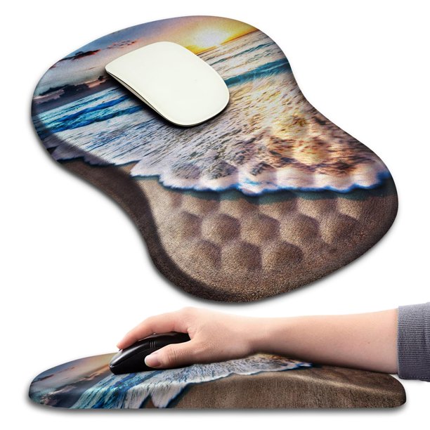 Alfombrilla de ratón ergonómica de espuma viscoelástica Hokafenle, 30 x 20 cm