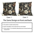 thumbnail image 6 of Vintage Floral Pillow Covers 16x16 Inch Set of 2 Black Chinoiserie Flower and Bird Outdoor Decorative Throw Pillows Retro Rustic Pillowcases Farmhouse Cushion Covers for Couch Home Decor, 6 of 7
