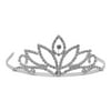 Futuron Girls Silver Sparkle Rhinestone Bridal Communion Tiara Headpiece