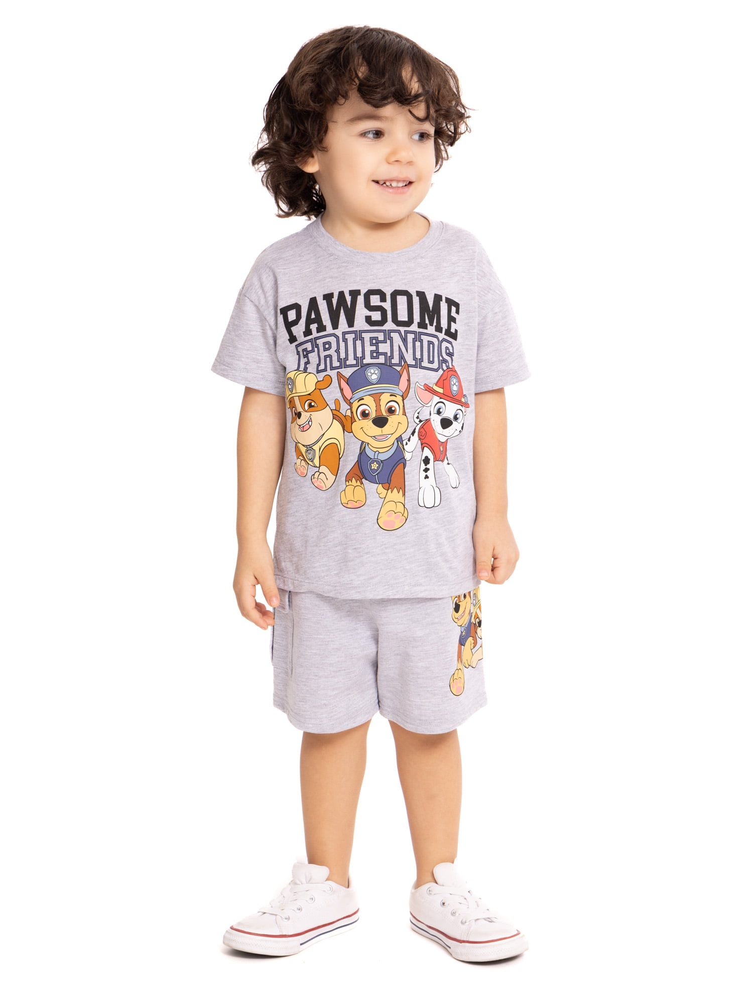 Paw Patrol Toddler Boys' Short Sleeve Graphic Tee and Shorts Set, 2 Piece, Sizes 12M-5T