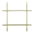 thumbnail image 2 of Danya B. Two-Tier Warm Gold Metal Hanging Bracket Wall Mounted Shelf, 2 of 11