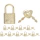 thumbnail image 1 of 10Pcs Alloy Padlocks Suitcase Small Locks Simple Notebook Safety Locks (Golden), 1 of 4