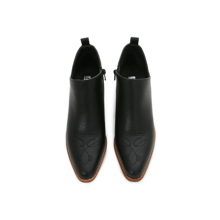 MM Wooden Heel Ankle Boots Eco-Friendly Fashion - Main Image