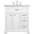 thumbnail image 5 of Elegant Decor Aaron 32" Single Marble Top Bathroom Vanity in White, 5 of 16