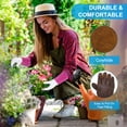 thumbnail image 3 of Uxcell Long Gardening Gloves, Cowhide Leather Rose Pruning Garden Glove Thorn Proof Brown L, 3 of 5