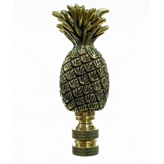 Pineapple Finial Antique Brass 3"h