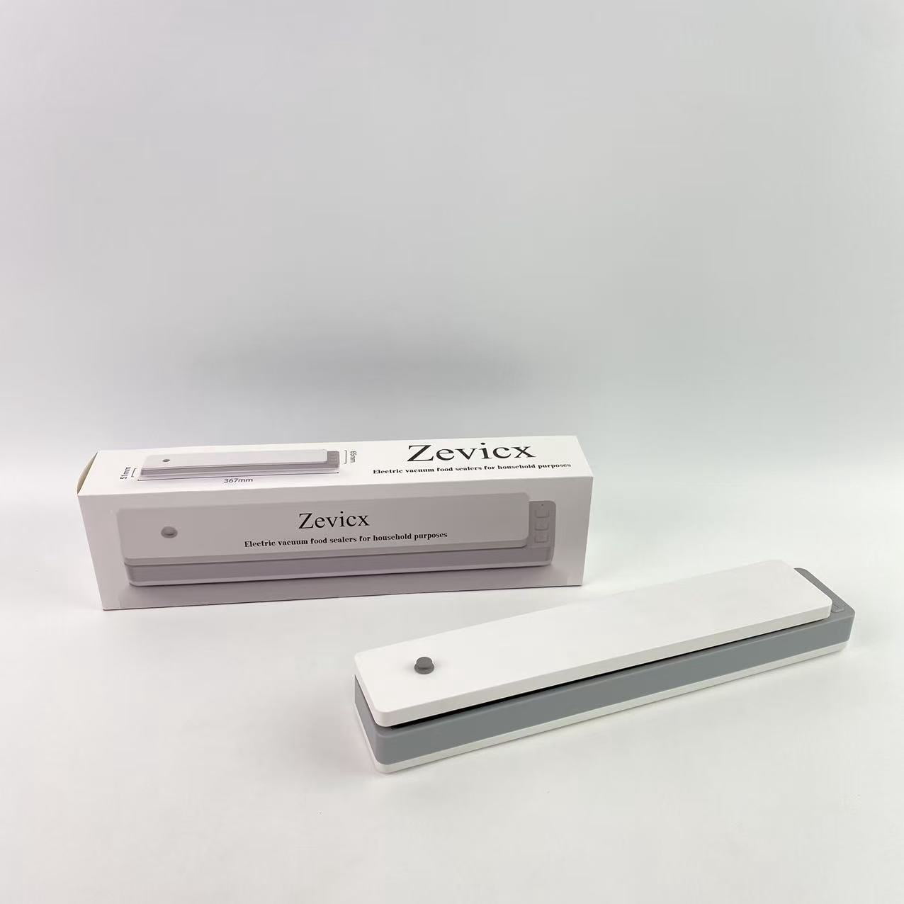 Zevicx Electric vacuum food sealers for household purposes,Vacuum food machine,compact sealing machine,60 KPa suction power,automatic sealing, small, white