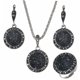 thumbnail image 4 of unbranded 4Ud Conjunto De Collar Pendientes Y Anillo Negro Con Trabajo Detallado Para Mujer, 4 of 8