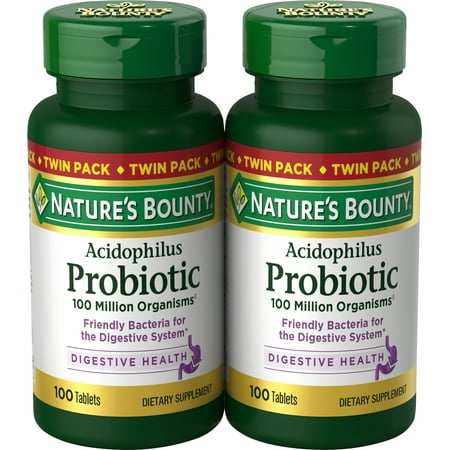 Nature's Bounty Acidophilus Probiotic Dietary Supplement Tablets, 200 (Best Probiotic Supplement Australia)