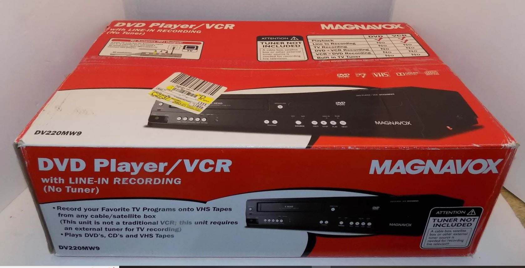 Restored Magnavox DV220mw9 DVD VCR Combo Dvd Player Vhs Player