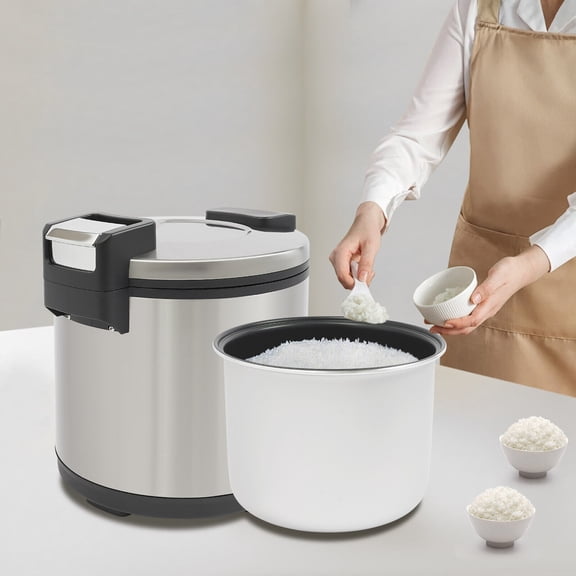 20Qt Commercial Rice Warmer 110W Food Warmer Adjustable Temperature Non-stick Inner Pot for Kitchen, Canteen, Restaurant