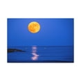 thumbnail image 3 of Super Moon over Seascape Sea Canvas Wall Art for Home Decor Ready-to-Hang, 3 of 18