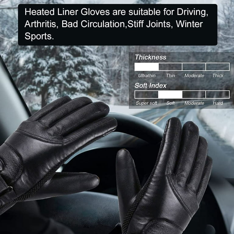 Heated Gloves, Rechargeable Heating Gloves, Winter Touchscreen Warm Gloves  for Women and Men, Waterproof Touchscreen USB Heating Gloves for Motorcycle