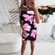 thumbnail image 4 of Vestido sexy de retazos de malla sin mangas con cuello redondo y estampado floral para mujer Fridja hjkh2035, 4 of 8