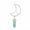 Turquoise, variant on Women Hair Pin Alloy Moon Shape Hexagonal Column Stone Pendant Hair Clip-Opal