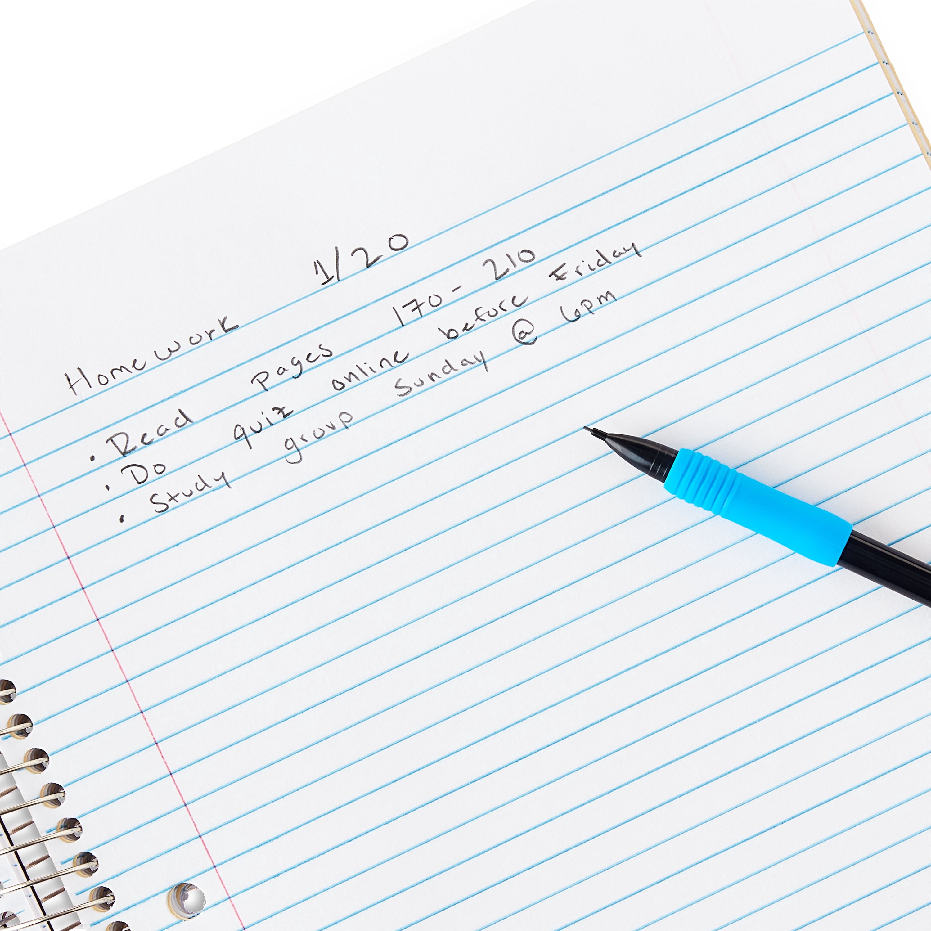 Pen+Gear College Ruled 5-Subject Poly Notebook, 9" x 11", Black, 160 Sheets
