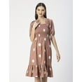 thumbnail image 2 of Moomaya Printed Cotton Short Sleeve Fit And Flare Dress - Cute Casual Dress, 2 of 9