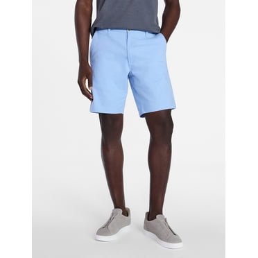 George Men's & Big Men's Modern Fit Stretch Twill Flat Front Shorts, 9" Inseam, Sizes 28-54