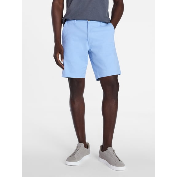 George Men's and Big Men's Stretch Twill Flat Front Shorts, 9" Inseam, Sizes 28-54