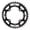Black 44T, variant on Yajisi Bike Chainring 104BCD Mountain Bike Single Narrow Wide Chain Ring 44T (104 mm / 4.09 inches) Black