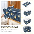thumbnail image 2 of Yayeee Collapsible Storage Bin with Lid Fabric Closet Decorative Basket with Handles, Blue Fireflies Pattern, 2 of 7