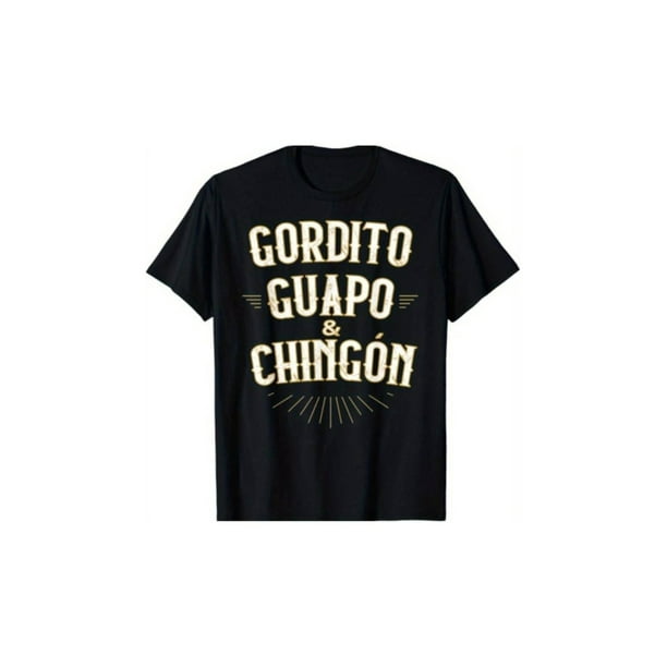 Camiseta de algodón de manga corta cómoda "Gordito, guapo y genial" - Divertida camiseta mexicana