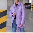thumbnail image 3 of Txlixc Chaqueta acolchada para mujeres con cinturón ligero, cómodo, cálido, de manga larga de una sola fila Txlixc moda, 3 of 8