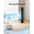 thumbnail image 3 of Tower Fan for Home, 80° Oscillating Silent Bladeless Floor Fan with Remote, 4 Speeds, 40 in Multiple Modes, 7-Hour Timer, Led Display Screen, Vertical Fan For Home, Living Room, Office, Black, 3 of 7