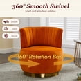 thumbnail image 5 of MOONMISS 360° Swivel Barrel Accent Chairs, Round Armchairs with Wide Upholstered, for Living Room, Bedroom, Orange, 5 of 8