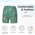 thumbnail image 5 of Lsque Mens Swim Trunks Mushrooms and Flowers Pattern - Bathing Suit Compression Liner - Beach Swim Shorts Swimwear - (S-3XL) - Stretch Quick Dry -Large, 5 of 9