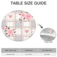 thumbnail image 5 of Fitted Round Tablecloth with Botanical Print, Elastic Edge Design for Secure Hold, Soft Water-Resistant Polyester, Fits 44-52 Inch Dining Tables, 5 of 5