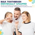 thumbnail image 2 of 400 Pack Individually Wrapped Disposable Toothbrush Hard Bristle Adult Toothbrush Manual Tooth Brush Travel Toothbrushes Single Use Toothbrush for Ho, 2 of 6