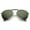 Gold-Tortoise / Green, variant on sunglassLA - Casual Brow Bar Detail Slim Temple Metal Frame Aviator Sunglasses 62mm - 62mm
