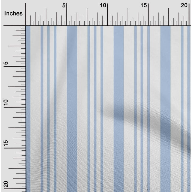 oneOone Tissu Popeline de Coton Tissu à Rayures Imprimé au Mètre 42 Pouces de Large