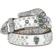 thumbnail image 4 of Cinturón con cabeza de calavera para hombre, versátil y de moda, con diamantes, para mujer, de alta gama, con tachuelas recortadas, estilo Y2k, con borde cruzado, 4 of 5