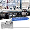 thumbnail image 1 of 304 Stainless Steel Ball Valve Rust  Long Service Life, Female to Female Thread Ball Valve Handle Flat Alignment Reduced Port for Water Oil Gas, 1 of 7