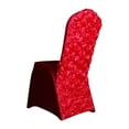 thumbnail image 2 of Ludlz Chair Covers Elastic Tear Resistant Spandex Satin Rosette Back Chair Slipcovers Protector for Wedding, 2 of 8